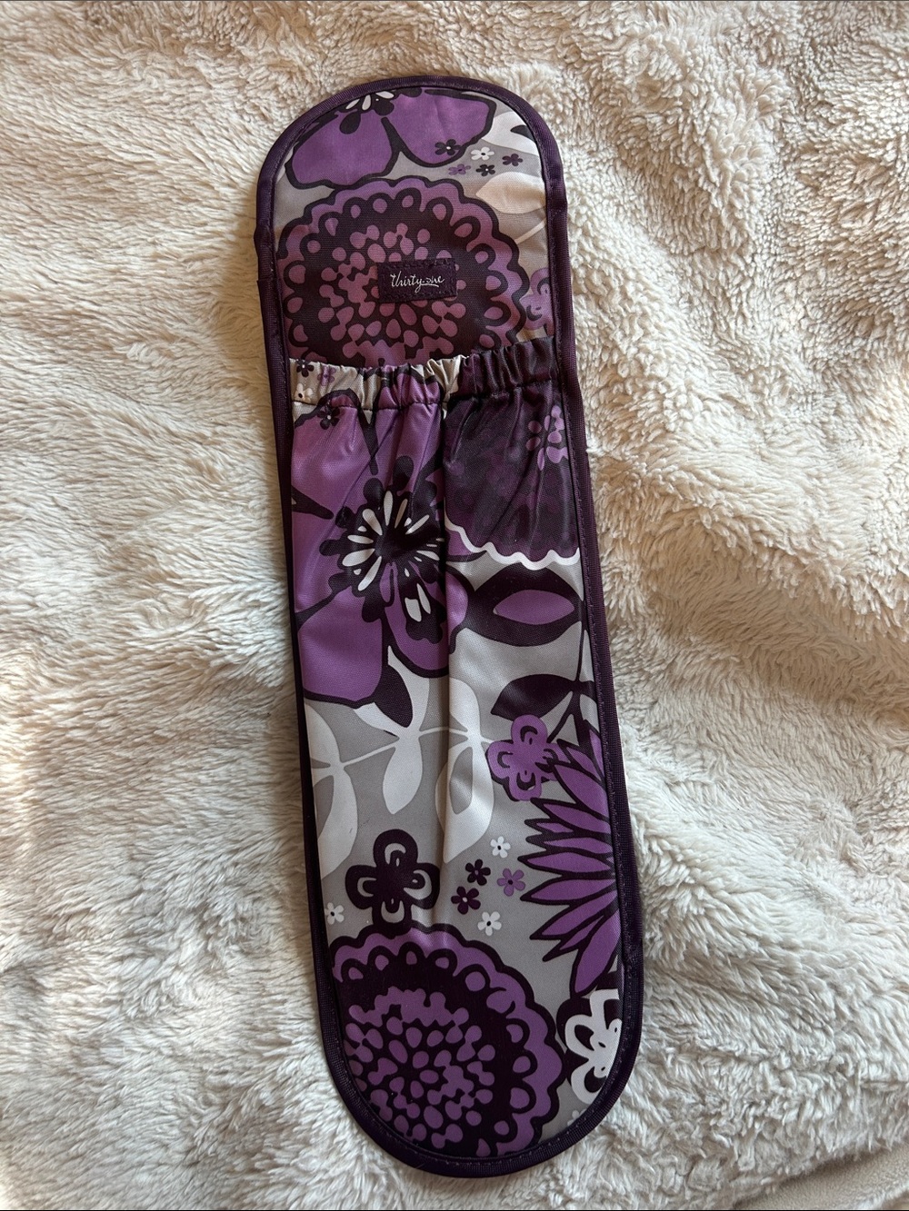 thirty-one Purple Floral Insulated Wine Bag